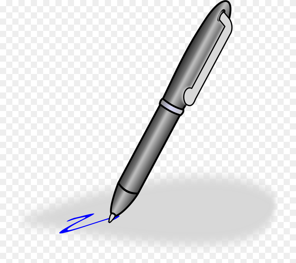 Silver Ball Point Pen Clipart Png