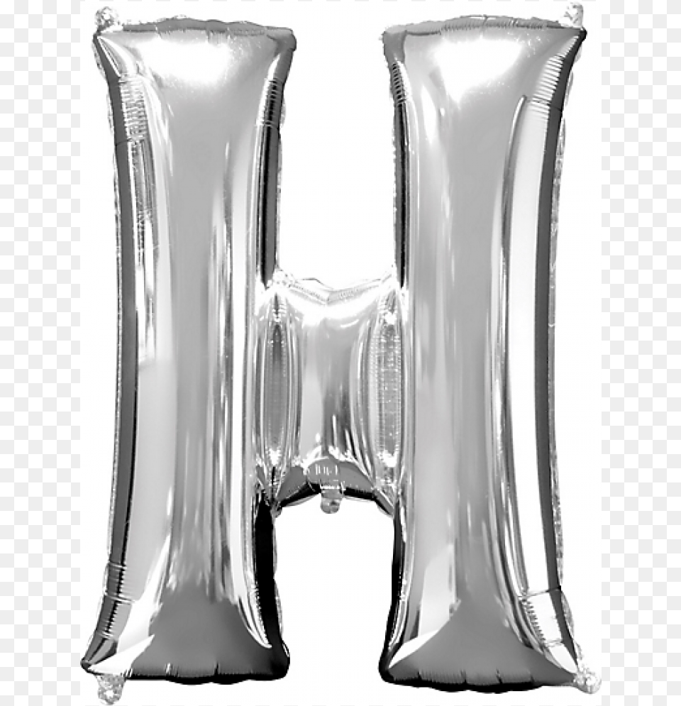 Silver Balloon Letter H, Glass, Jar, Pottery, Vase Png