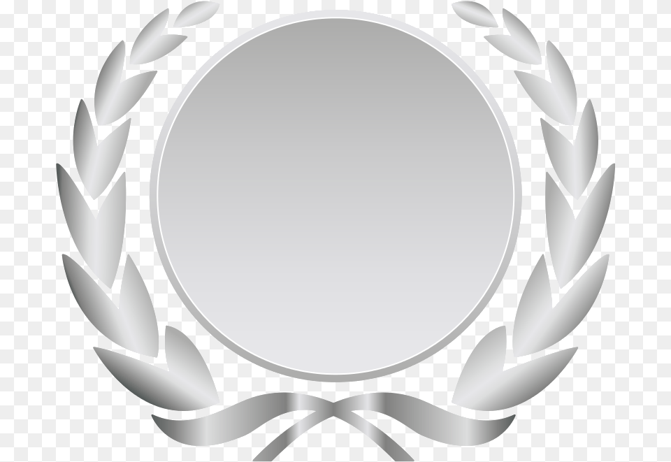 Silver Banner Silver Banner With Transparent, Mirror, Oval Free Png Download