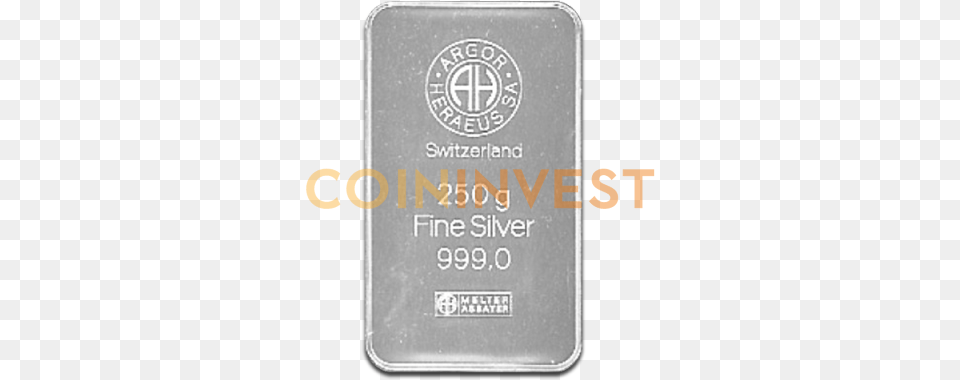 Silver Bar Argor Heraeus 250 Gram Silver Bar, Platinum Free Transparent Png