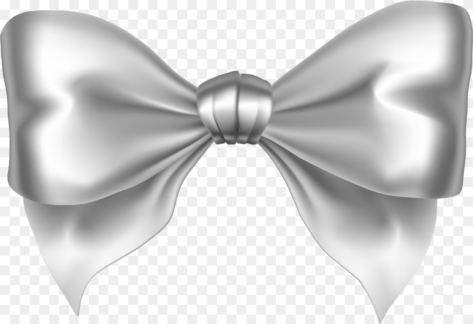 Silver Bow Download Ribbon Silver Bow, Accessories, Bow Tie, Formal Wear, Tie Free Transparent Png