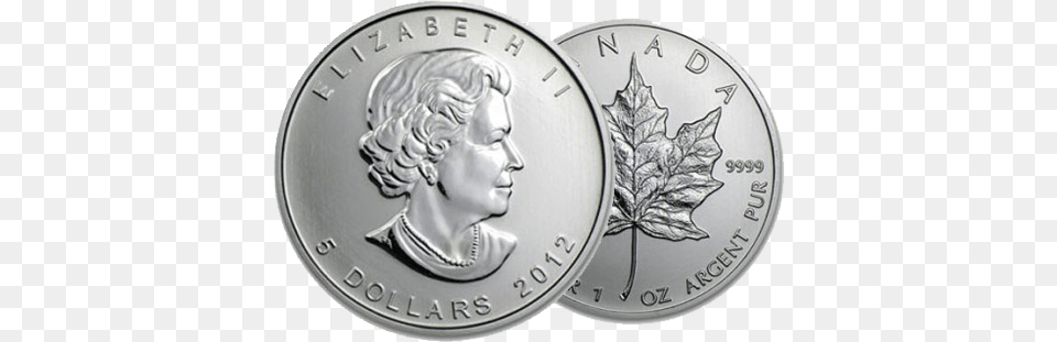 Silver Canadian Maple Leaf 2013 Silver Maple Leaf, Coin, Money, Accessories, Jewelry Free Png Download