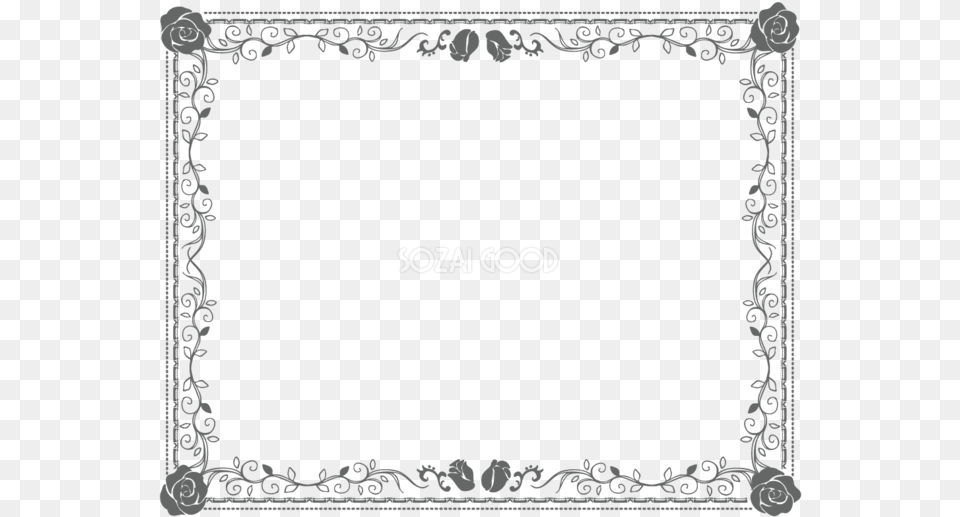 Silver Certificate Border, Home Decor, Art, Floral Design, Graphics Free Png