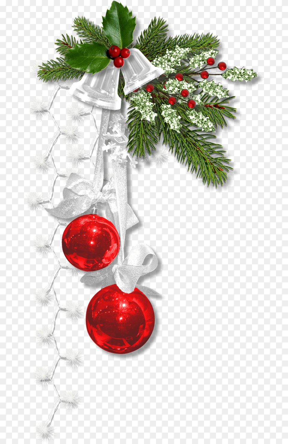 Silver Christmas Bell, Plant, Christmas Decorations, Festival Png Image