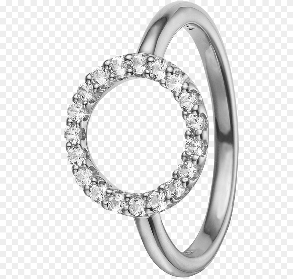 Silver Circle Ring With Gold Or Rhoduim Ring, Accessories, Diamond, Gemstone, Jewelry Free Png Download