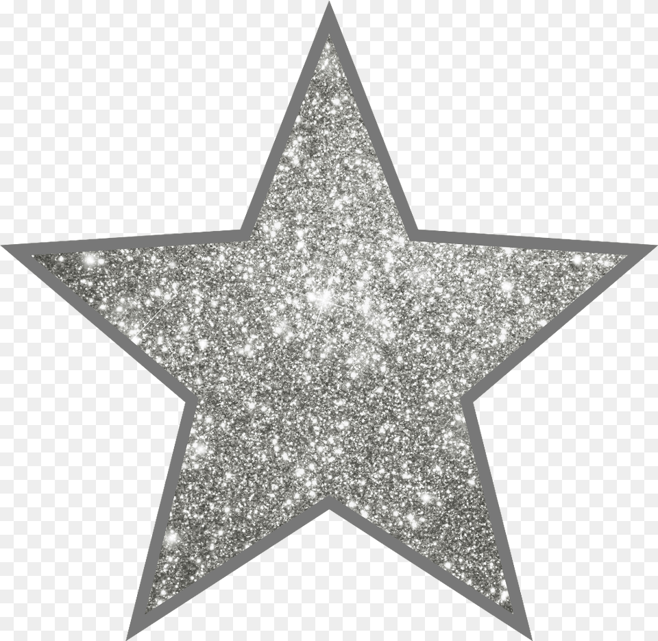 Silver Clipart Glitter Star Silver Glitter Star, Symbol, Star Symbol Free Png Download