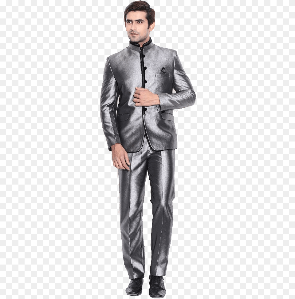 Silver Coat Pant Image Tuxedo, Clothing, Suit, Formal Wear, Person Free Png Download