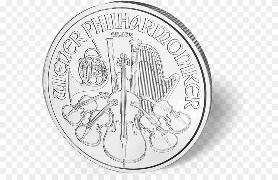 Silver Coin, Money, Musical Instrument, Violin Png