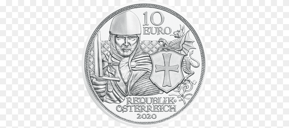Silver Coin Courage 10 Euro Coin 2020, Money, Adult, Male, Man Free Png