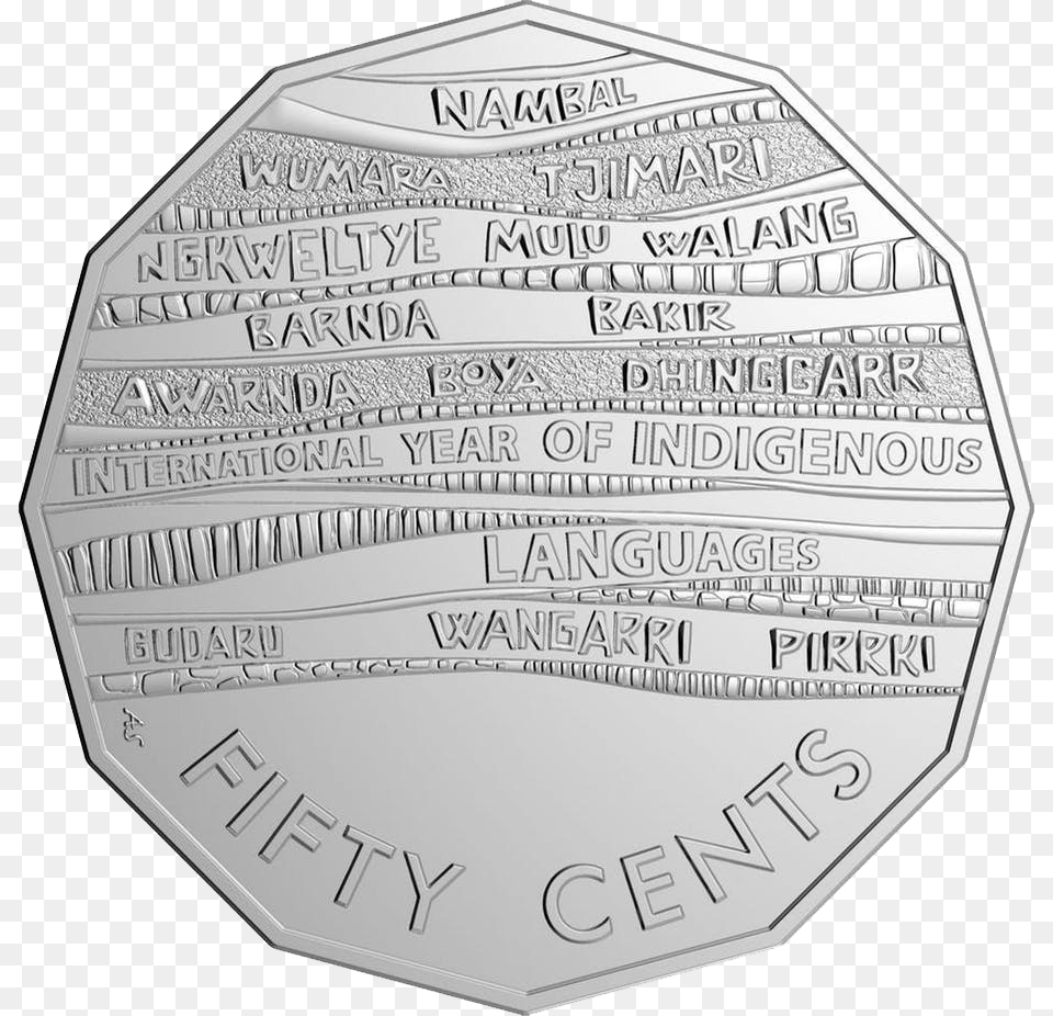 Silver Coin Image 50 Cent Coin Australia 2019, Money, Disk Free Png