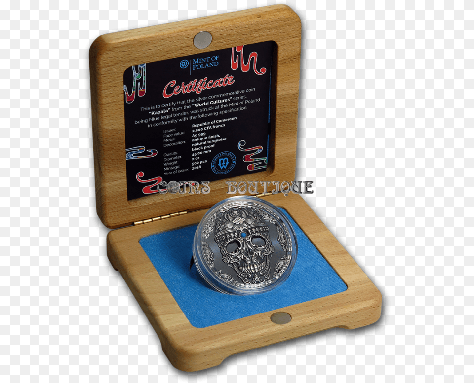 Silver Coin Kapala World Culture 2 Oz Silver Coin Antiqued Coin, Accessories Free Png Download