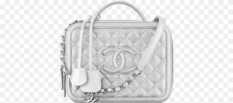 Silver Color Vanity Bag, Accessories, Handbag, Purse Png Image