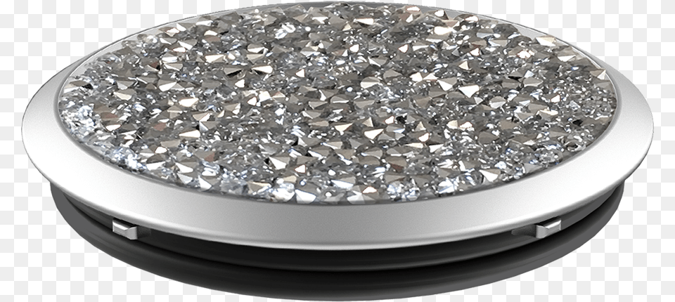 Silver Crystal Popsockets, Accessories, Diamond, Gemstone, Jewelry Free Png Download