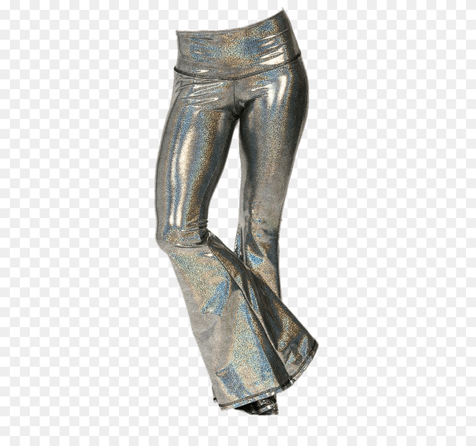 Silver Disco Bell Bottoms, Clothing, Pants, Jeans Free Png Download