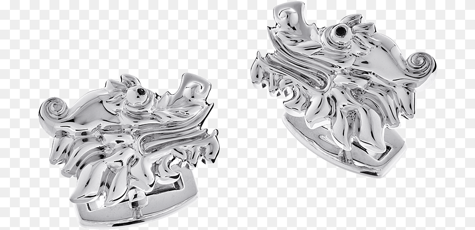 Silver Dragon Cufflinks Download Emblem, Accessories, Chandelier, Lamp, Jewelry Free Transparent Png