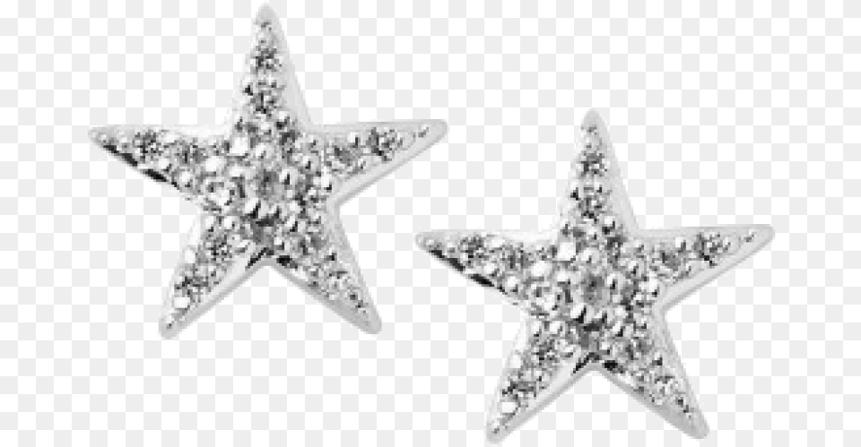 Silver Earrings Star Diamond, Accessories, Jewelry, Gemstone, Star Symbol Png Image