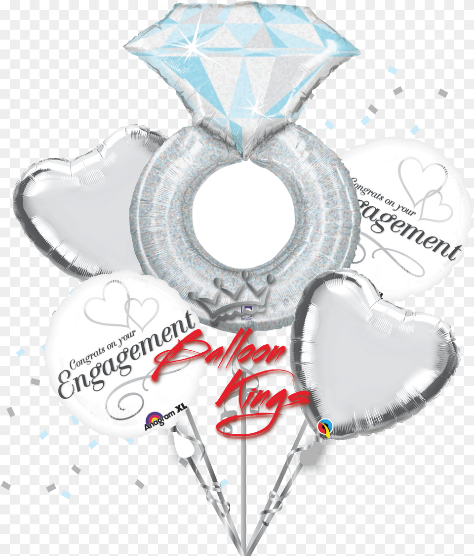 Silver Engagement Ring Bouquet, Water, Balloon Free Png Download