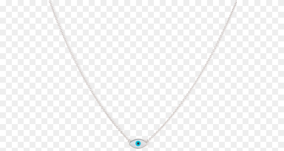 Silver Evil Eye Necklace Necklace, Accessories, Jewelry, Diamond, Gemstone Png Image