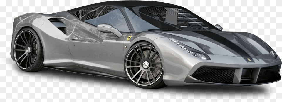 Silver Ferrari 488 Gtb Car 99 Silver 2017 Ferrari 488 Spider, Alloy Wheel, Vehicle, Transportation, Tire Free Transparent Png