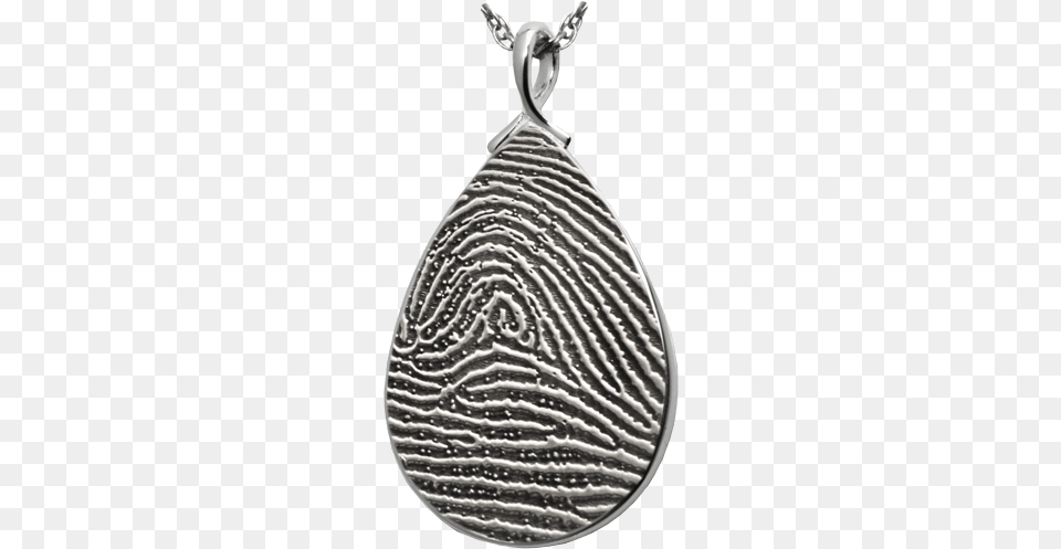 Silver Flat Teardrop Full Coverage Fingerprint Jewelry Fingerprint Teardrop Stainless Cremation Pendant Necklace, Accessories, Smoke Pipe Png
