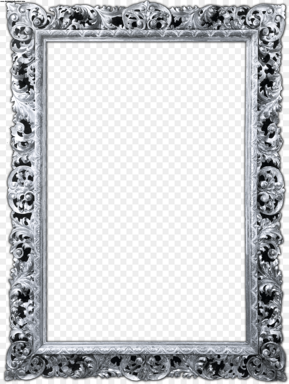 Silver Frame Vintage Picture Frame, Mirror, Blackboard Free Png