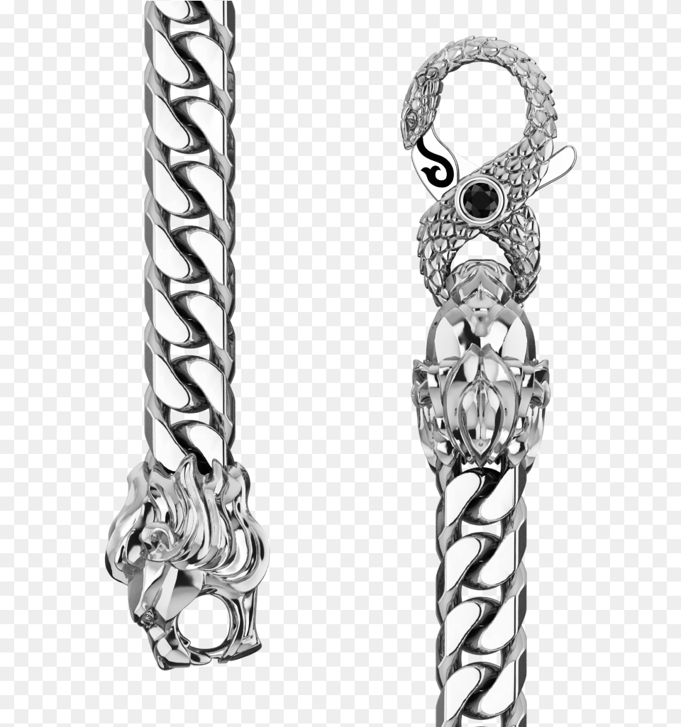Silver Franco Chain, Accessories, Jewelry, Earring, Diamond Png Image