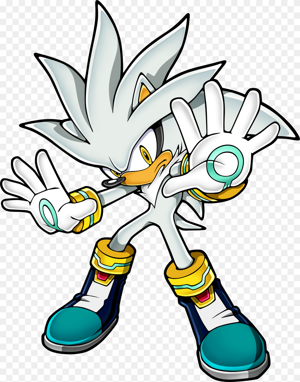 Silver From Sonic The Hedgehog Clipart Download Sonic The Hedgehog Silver, Book, Comics, Publication, Art Png Image