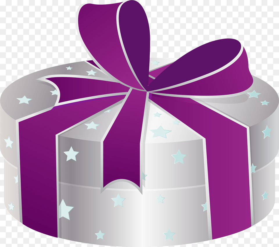 Silver Gift Box With Stars Clipart Buon Compleanno Fernando, First Aid Png Image