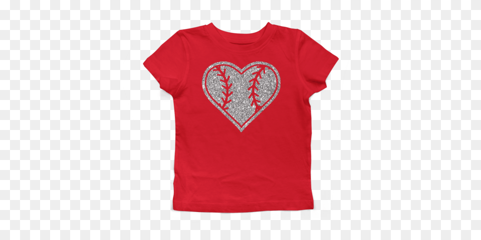 Silver Glitter Baseball Heart Shirts Hoodies Tank Tops Hearts, Clothing, T-shirt, Shirt Free Transparent Png