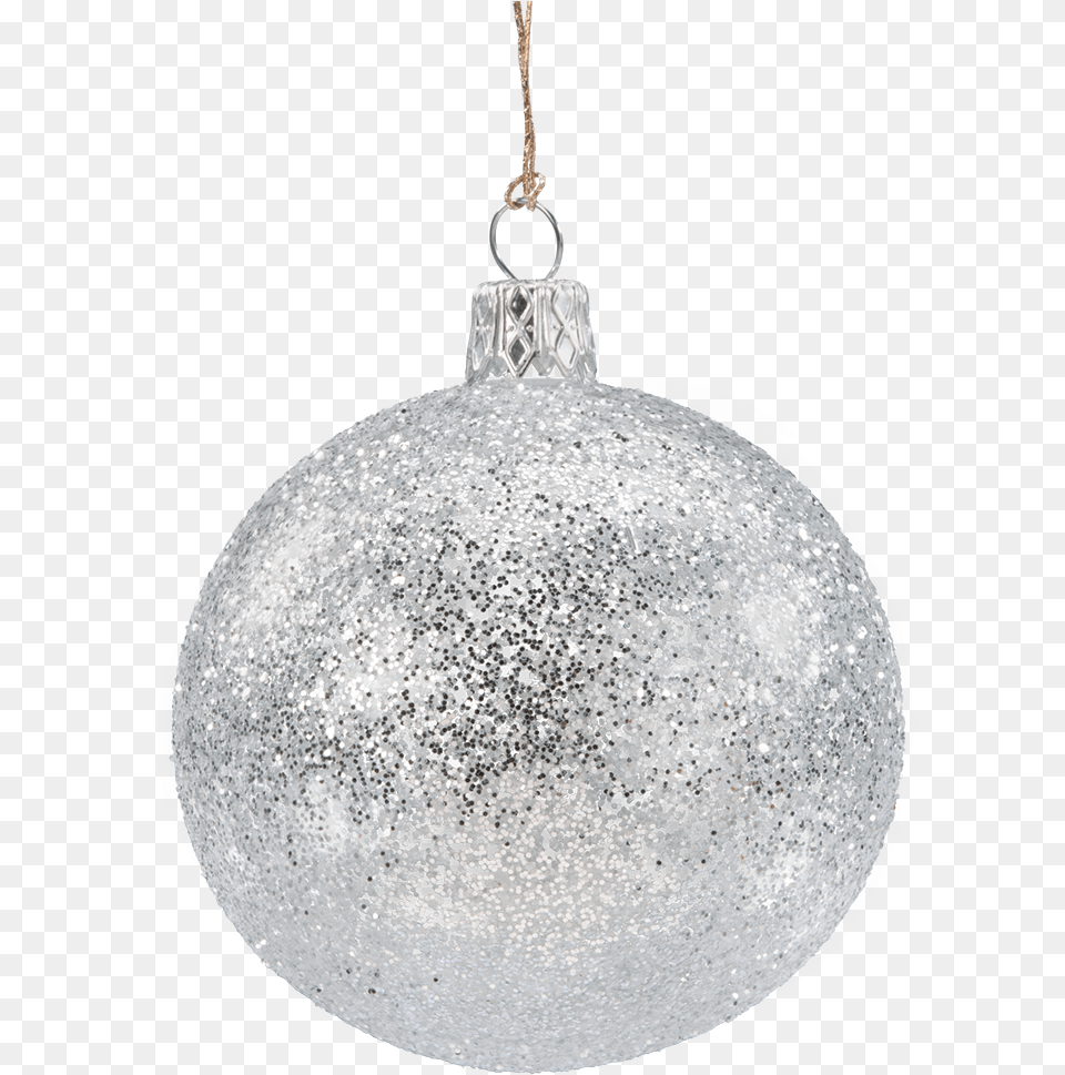 Silver Glitter Christmas Ornament, Accessories, Chandelier, Lamp, Jewelry Free Png