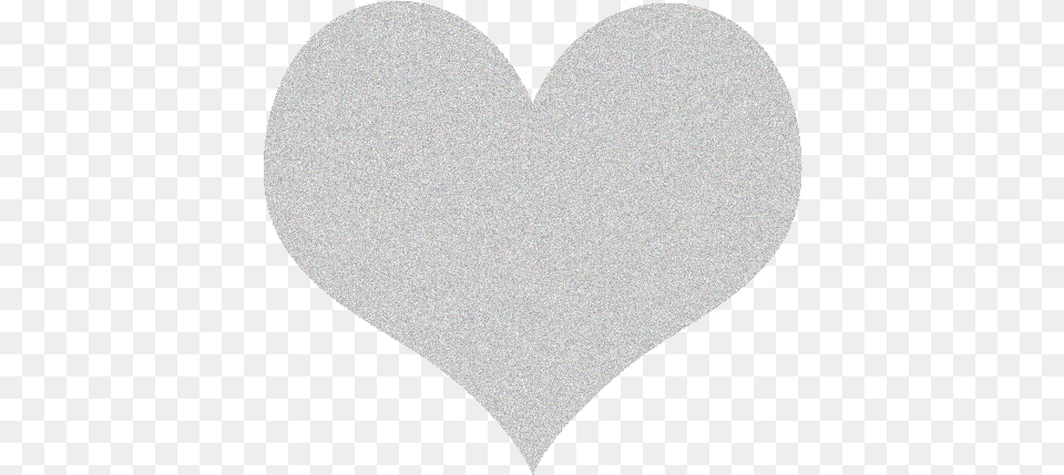 Silver Glitter Heart Image With Sparkly Free Png Download
