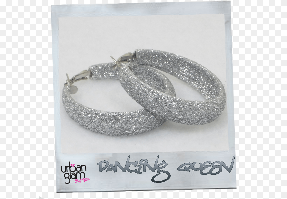 Silver Glitter Hoop Earrings Earring Hoops With Glitter, Accessories, Bracelet, Jewelry, Ornament Free Png Download