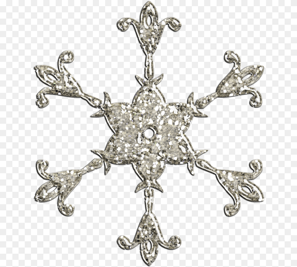 Silver Glitter Snowflakefreetoedit Patrol Icon, Accessories, Brooch, Jewelry, Chandelier Free Png Download