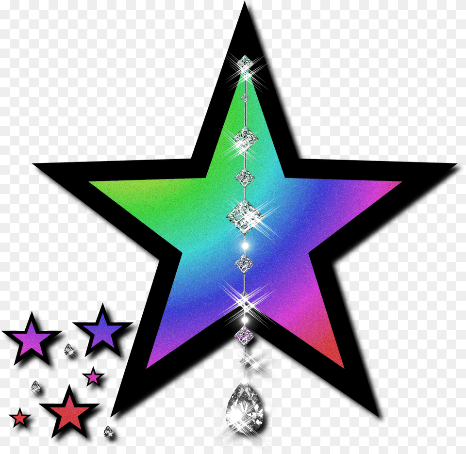 Silver Glitter Star Clipart Panda Free Mn Pink And Black Star, Star Symbol, Symbol Png Image
