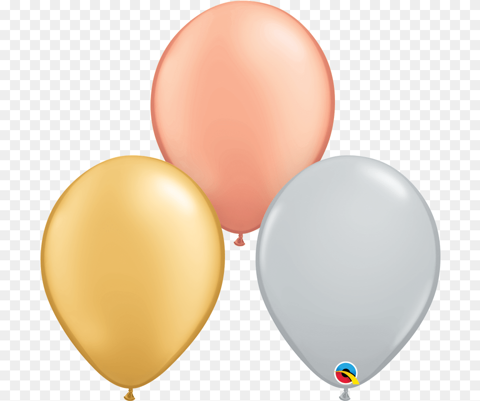 Silver Gold Rose Latex Balloons Balloon Free Png Download