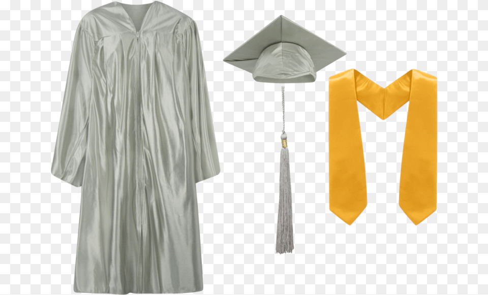 Silver Gown, Graduation, People, Person, Clothing Free Transparent Png