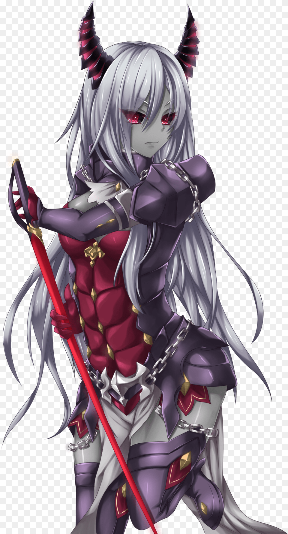 Silver Haired Anime Girl Demon, Book, Comics, Publication, Adult Free Transparent Png