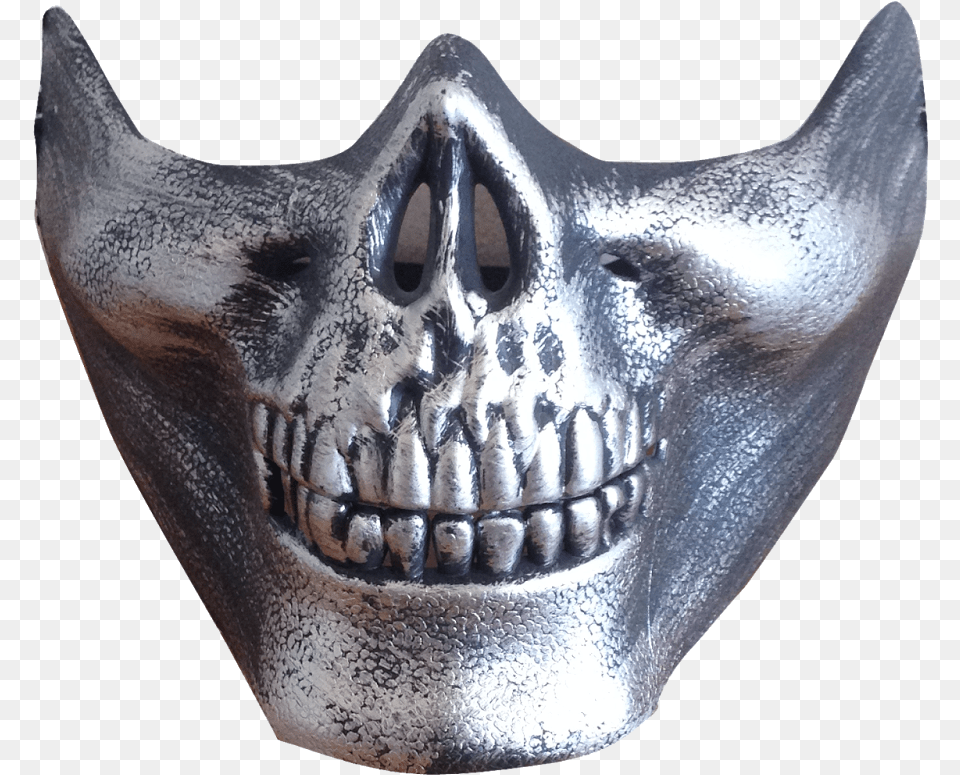 Silver Half Skull Half Skull, Animal, Fish, Sea Life, Shark Free Png Download