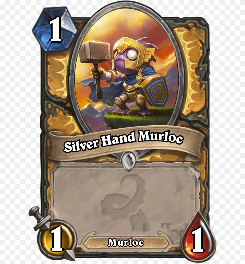 Silver Hand Murloc Glow Tron Hearthstone, Baby, Person Png Image