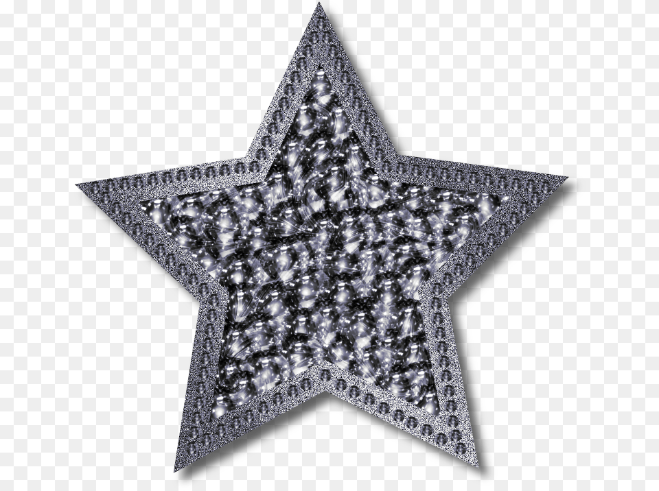 Silver Hd Star Shape Silver, Symbol, Accessories, Cross, Star Symbol Png Image