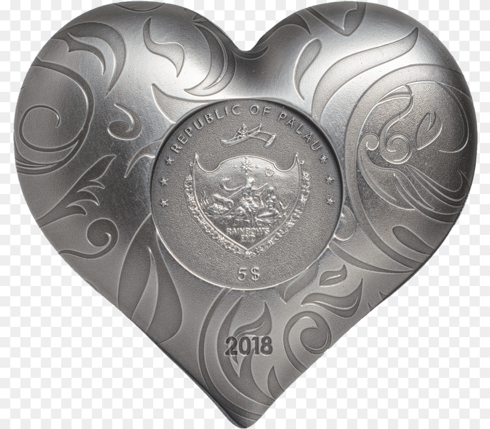 Silver Heart Free Png Download