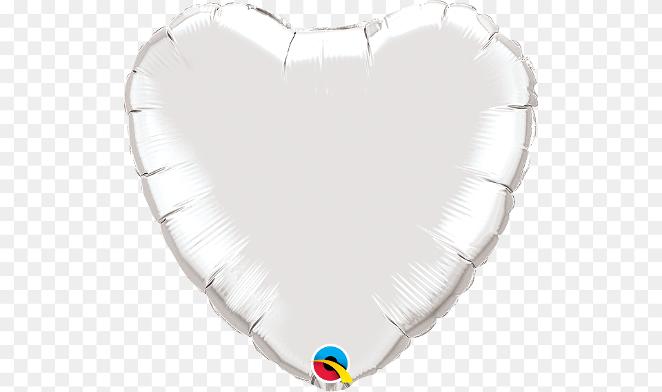 Silver Heart Balloon White Heart Foil Balloon, Flower, Petal, Plant, Diaper Free Transparent Png