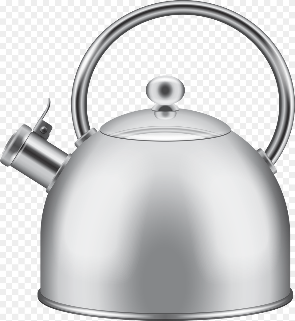 Silver Kettle Clipart Kettle, Cookware, Pot, Pottery, Bottle Free Png Download