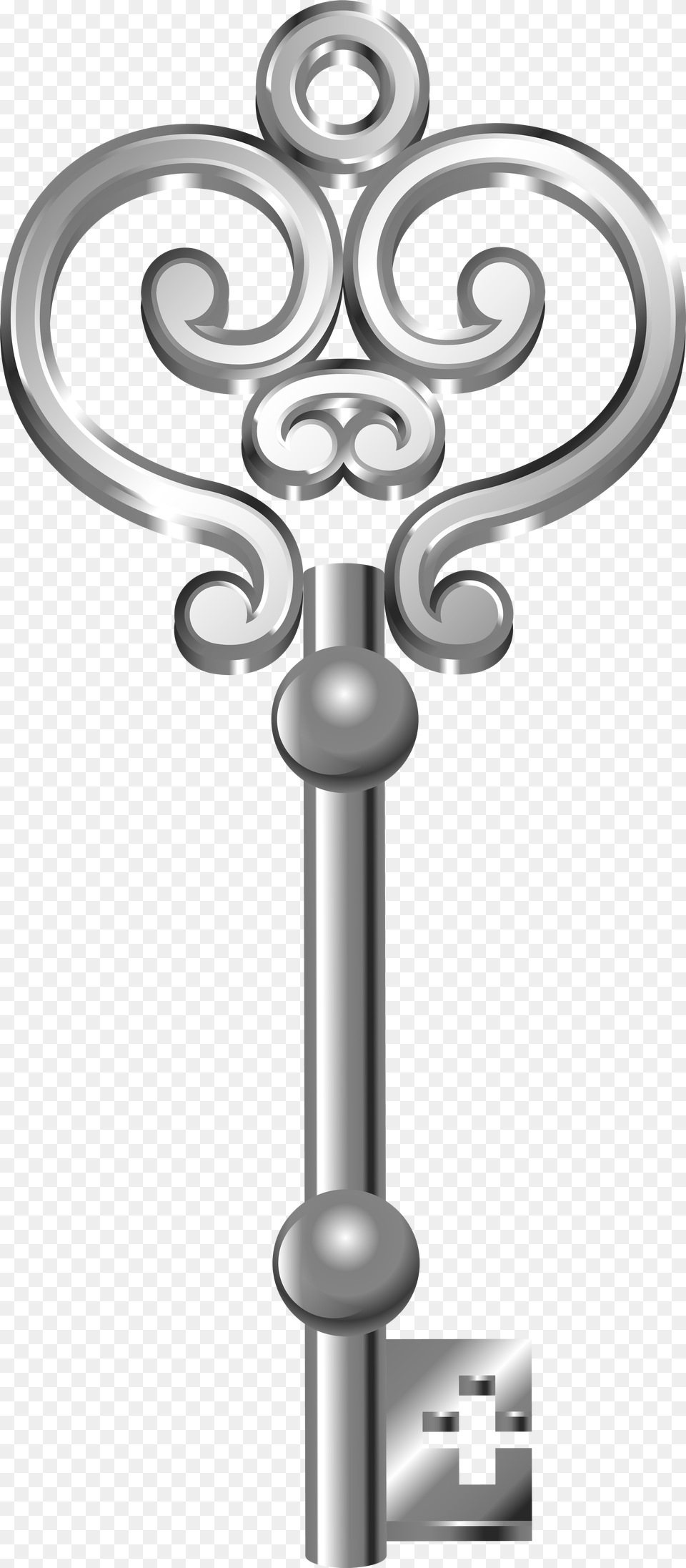 Silver Key Clip Art Clipart Of Gold Skeleton Keys, Cross, Symbol Free Png Download