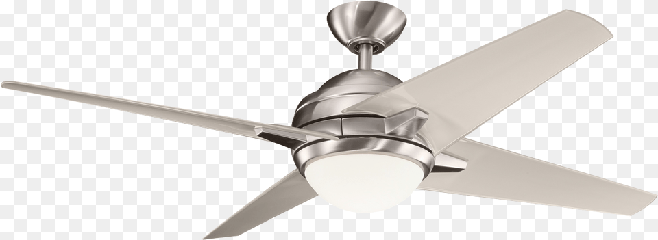 Silver Kichler Fans With Lights For Modern Bedroom Ceiling Fan, Appliance, Ceiling Fan, Device, Electrical Device Png