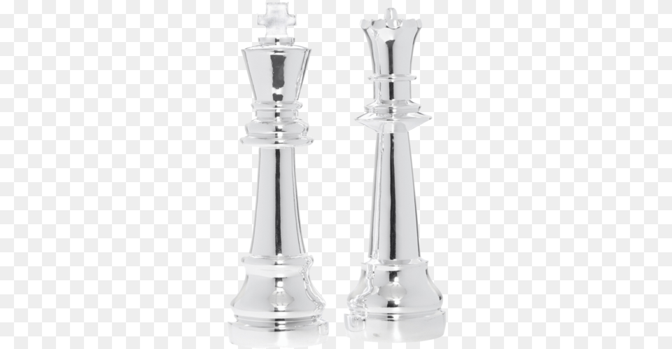 Silver King And Queen Chess Pieces Chess Full Size Chess, Game, Mace Club, Weapon, Candle Free Transparent Png