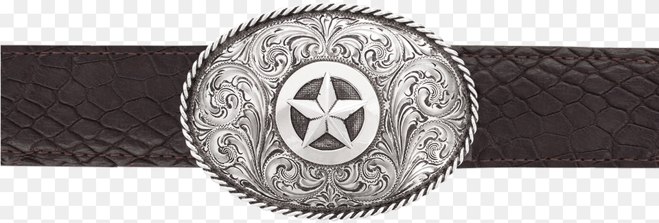 Silver King Oval Star With Rope Edge 1 12quot Trophy Rope, Accessories, Buckle, Belt Free Png Download