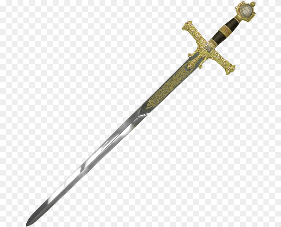 Silver King Solomon Sword Sword Of Excalibur, Weapon, Blade, Dagger, Knife Free Png