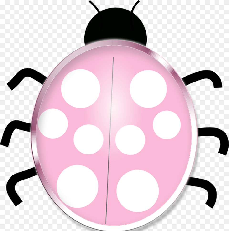 Silver Ladybug Pink Bug Insect Cute Scrapbooking Icon Pink Ladybug Clipart, Pattern, Lighting, Disk, Polka Dot Free Png Download