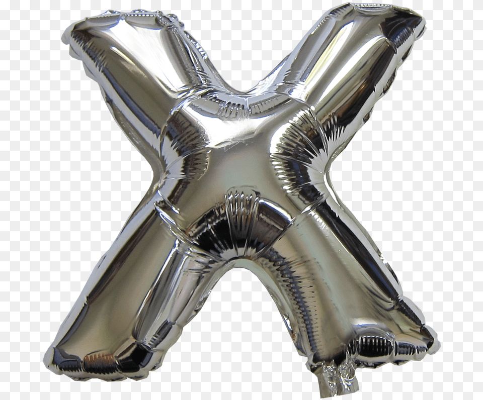 Silver Letter Helium Foil Balloon X Foil Balloon, Aluminium, Smoke Pipe Free Transparent Png